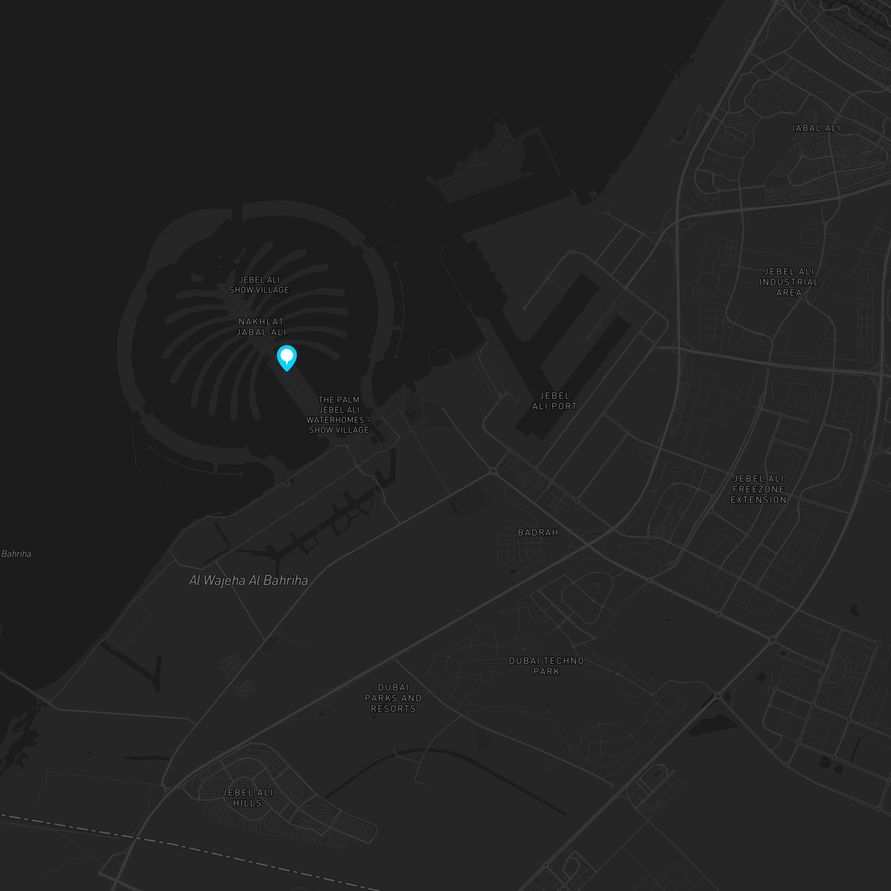 Palm Jebel Ali location map